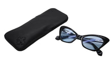 Load image into Gallery viewer, CHROME HEARTS クロムハーツ PM サングラス アイウェア サイズ52□18-143 アセテート シルバー925 ブラック ブルー 美品 中古 4b012207