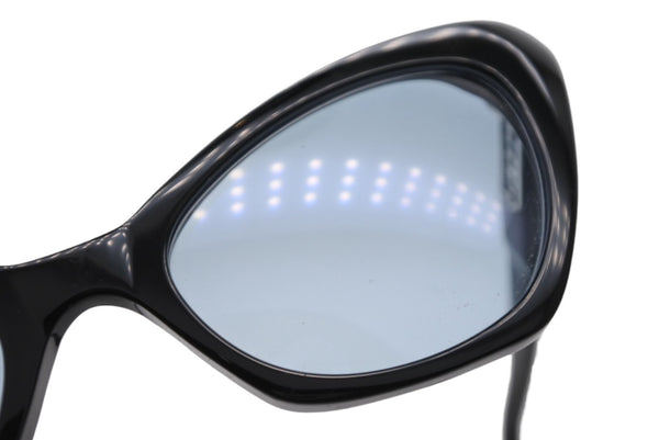 CHROME HEARTS クロムハーツ PM サングラス アイウェア サイズ52□18-143 アセテート シルバー925 ブラック ブルー 美品 中古 4b012207
