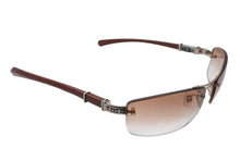Load image into Gallery viewer, CHROME HEARTS クロムハーツ TAIL テイル ハーフリム サングラス アイウェア エボニーウッドテンプル CHクロス CHプラス 美品 中古 4b012181