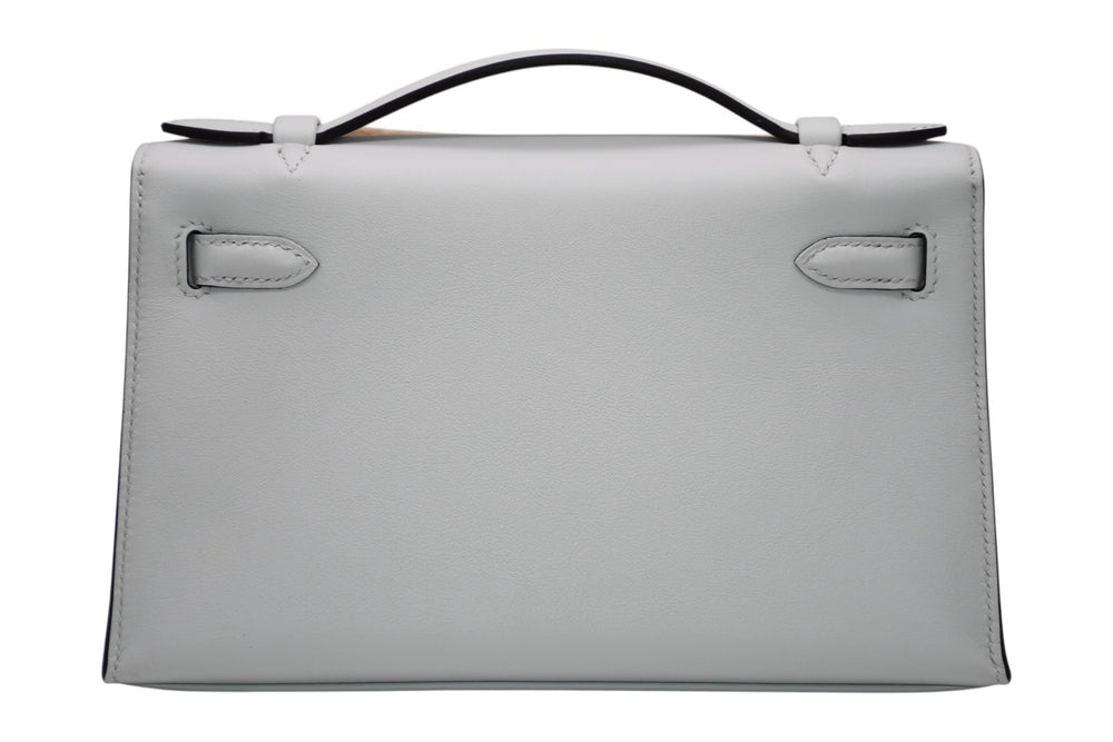 未使用 HERMES エルメス ハンドバッグ ポシェットケリー K刻印 グリペール スイフト ゴールド金具 中古 4b012214