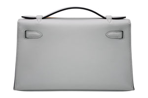 未使用 HERMES エルメス ハンドバッグ ポシェットケリー K刻印 グリペール スイフト ゴールド金具 中古 4b012214