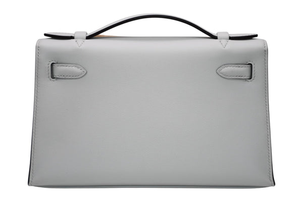 未使用 HERMES エルメス ハンドバッグ ポシェットケリー K刻印 グリペール スイフト ゴールド金具 中古 4b012214
