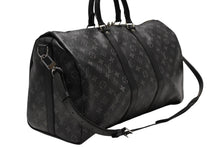 Load image into Gallery viewer, 極美品 LOUIS VUITTON ルイヴィトン キーポル バンドリエール45 ボストンバッグ M40569 モノグラム エクリプス ブラック 中古 4b012215