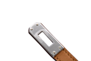 新品未使用 HERMES エルメス バーキンカーゴ 25 ハンドバッグ Z刻印 セサミ シルバー金具 中古 4b012218