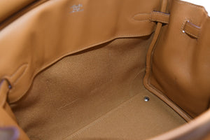 新品未使用 HERMES エルメス バーキンカーゴ 25 ハンドバッグ Z刻印 セサミ シルバー金具 中古 4b012218