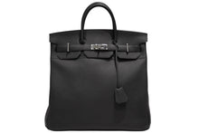 Load image into Gallery viewer, 新品同様 HERMES エルメス Haut a Courroies オータクロア40 ハンドバッグ トゴ ブラック シルバー金具 Z刻印 中古 4b012227