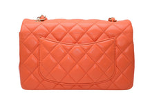 Load image into Gallery viewer, 極美品 CHANEL シャネル ミニマトラッセ20 Sフラップ Sチェーンショルダーバッグ 30番台 ココマーク ラムスキン オレンジ 中古 4b012234