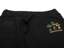Load image into Gallery viewer, 極美品 CHROME HEARTS クロムハーツ スウェットパンツ サイズL セメタリークロス オールドイングリッシュロゴ ブラック カモフラ柄 中古 4b012241