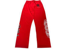 Load image into Gallery viewer, CHROME HEARTS クロムハーツ × MATTY BOY マッティボーイ メッシュパンツ サイズL フローラルクロス レッド 美品 中古 4b012238
