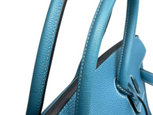 画像をギャラリービューアに読み込む, 極美品 HERMES エルメス BIRKIN バーキン35 ブルージーン シルバー金具 トゴ ハンドバッグ □G刻印 中古 4b012225