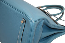 画像をギャラリービューアに読み込む, 極美品 HERMES エルメス BIRKIN バーキン35 ブルージーン シルバー金具 トゴ ハンドバッグ □G刻印 中古 4b012225