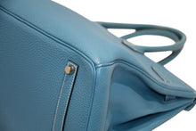 画像をギャラリービューアに読み込む, 極美品 HERMES エルメス BIRKIN バーキン35 ブルージーン シルバー金具 トゴ ハンドバッグ □G刻印 中古 4b012225