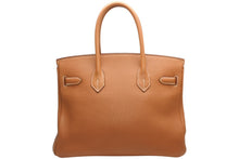 Load image into Gallery viewer, 極美品 HERMES エルメス バーキン30 ハンドバッグ トゴ ゴールド シルバー金具 ☐K刻印 中古 4b012252