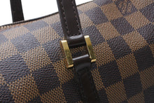 Load image into Gallery viewer, LOUIS VUITTON ルイヴィトン ダミエ エベヌ パピヨンPM ハンドバッグ N51304 筒型 ドラム型 ブラウン ゴールド金具 美品 中古 4b009213
