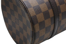Load image into Gallery viewer, LOUIS VUITTON ルイヴィトン ダミエ エベヌ パピヨンPM ハンドバッグ N51304 筒型 ドラム型 ブラウン ゴールド金具 美品 中古 4b009213