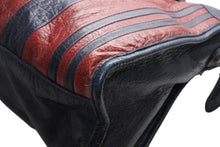 Load image into Gallery viewer, BALENCIAGA バレンシアガ クラシック シティ ハンドバッグ 2WAY 002123 レザー ネイビー レッド アンティークブラック金具 美品 中古 4b012489