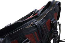 Load image into Gallery viewer, BALENCIAGA バレンシアガ クラシック シティ ハンドバッグ 2WAY 002123 レザー ネイビー レッド アンティークブラック金具 美品 中古 4b012489