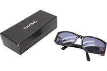Load image into Gallery viewer, CHANEL シャネル ハーフリム サングラス アイウェア 4112 c.108/87 サイズ65□16 120 ココマーク ブラック 美品 中古 4b012264