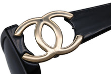 Load image into Gallery viewer, CHANEL シャネル ハーフリム サングラス アイウェア 4112 c.108/87 サイズ65□16 120 ココマーク ブラック 美品 中古 4b012264