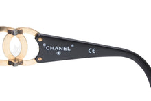 Load image into Gallery viewer, CHANEL シャネル ハーフリム サングラス アイウェア 4112 c.108/87 サイズ65□16 120 ココマーク ブラック 美品 中古 4b012264