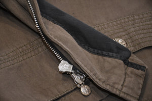 極美品 CHROME HEARTS クロムハーツ CHERRY BOMB チェリーボム ミリタリージャケット サイズXXL クロスボールボタン シルバー925 中古 4b012268