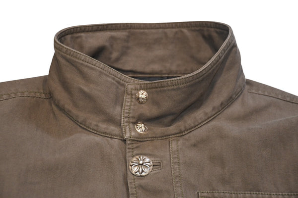 極美品 CHROME HEARTS クロムハーツ CHERRY BOMB チェリーボム ミリタリージャケット サイズXXL クロスボールボタン シルバー925 中古 4b012268