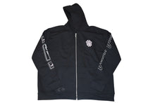 Load image into Gallery viewer, 新品未使用 CHROME HEARTS DEADLY DOLL クロムハーツ ジップアップフーディー パーカー サイズXXL ホースシュー ブラックピンク 中古 4b012269