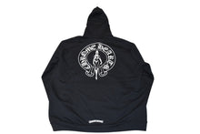 Load image into Gallery viewer, 新品未使用 CHROME HEARTS DEADLY DOLL クロムハーツ ジップアップフーディー パーカー サイズXXL ホースシュー ブラックピンク 中古 4b012269