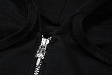 Load image into Gallery viewer, 新品未使用 CHROME HEARTS DEADLY DOLL クロムハーツ ジップアップフーディー パーカー サイズXXL ホースシュー ブラックピンク 中古 4b012269