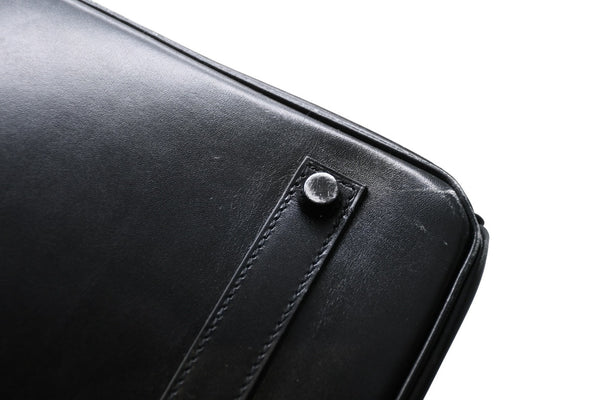 極美品 超希少 HERMES エルメス バーキン35 ハンドバッグ ソーブラック □O 中古 4b012277