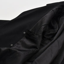 画像をギャラリービューアに読み込む, CELINE セリーヌ コート トレンチコート ブラック ウール サイズ50 美品 中古 4b012285