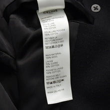 画像をギャラリービューアに読み込む, CELINE セリーヌ コート トレンチコート ブラック ウール サイズ50 美品 中古 4b012285