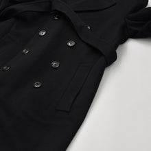 画像をギャラリービューアに読み込む, CELINE セリーヌ コート トレンチコート ブラック ウール サイズ50 美品 中古 4b012285