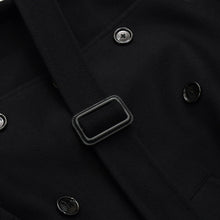 画像をギャラリービューアに読み込む, CELINE セリーヌ コート トレンチコート ブラック ウール サイズ50 美品 中古 4b012285