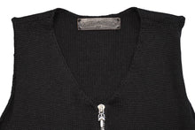 Load image into Gallery viewer, CHROME HEARTS クロムハーツ ダガージップ ニット ベスト ニット XXL ブラック ダガージップ オールドモデル 美品 中古 4b012294