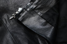 Load image into Gallery viewer, CHROME HEARTS クロムハーツ シングルライダースジャケット ダガージップ スクロールラベル ブラック Sサイズ 美品 中古 4b012295