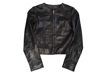 Load image into Gallery viewer, CHROME HEARTS クロムハーツ シングルライダースジャケット ダガージップ スクロールラベル ブラック Sサイズ 美品 中古 4b012295