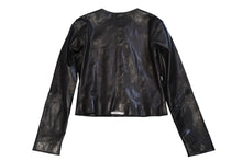 Load image into Gallery viewer, CHROME HEARTS クロムハーツ シングルライダースジャケット ダガージップ スクロールラベル ブラック Sサイズ 美品 中古 4b012295