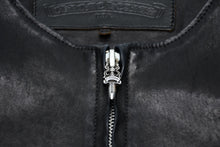 Load image into Gallery viewer, CHROME HEARTS クロムハーツ シングルライダースジャケット ダガージップ スクロールラベル ブラック Sサイズ 美品 中古 4b012295