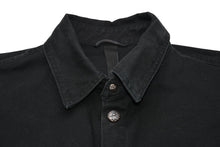 画像をギャラリービューアに読み込む, CHROME HEARTS クロムハーツ WORK DOG ワークドッグ クロスボール デニム ジャケット ブラック 黒 サイズXL 美品 中古 4b011156