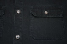 画像をギャラリービューアに読み込む, CHROME HEARTS クロムハーツ WORK DOG ワークドッグ クロスボール デニム ジャケット ブラック 黒 サイズXL 美品 中古 4b011156