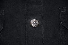 画像をギャラリービューアに読み込む, CHROME HEARTS クロムハーツ WORK DOG ワークドッグ クロスボール デニム ジャケット ブラック 黒 サイズXL 美品 中古 4b011156