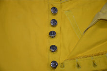 Load image into Gallery viewer, 新品未使用 デニムパンツ U VNTG JEAN BK 501 RED TAB セメタリークロスパッチ イエロー コットン レザー サイズ38 中古 4b012298