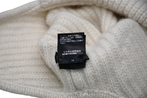 極美品 CHANEL シャネル 25AW フライトキャップ パイロットキャップ AAB271 ココマーク カシミヤ シルク アイボリー 中古 4b012301