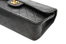 Load image into Gallery viewer, CHANEL シャネル マトラッセ25 Wフラップ Wチェーンショルダーバッグ 3番台 ココマーク ラムスキン ブラック 美品 中古 4b012304