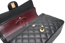 Load image into Gallery viewer, 極美品 CHANEL シャネル マトラッセ25 Wフラップ Wチェーンショルダーバッグ ランダム番台 ココマーク キャビアスキン ブラック 中古 4b012306