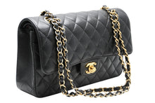 Load image into Gallery viewer, 極美品 CHANEL シャネル マトラッセ25 Wフラップ Wチェーンショルダーバッグ ランダム番台 ココマーク キャビアスキン ブラック 中古 4b012306