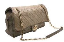 Load image into Gallery viewer, 極美品 CHANEL シャネル Sフラップ Wチェーンショルダーバッグ 17番台 ココマーク ヴィンテージレザー ブラウン グリッター 中古 4b012308