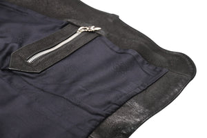CHROME HEARTS クロムハーツ レザーベスト サイズM クロスボールボタン ブラック 美品 中古 4b012310