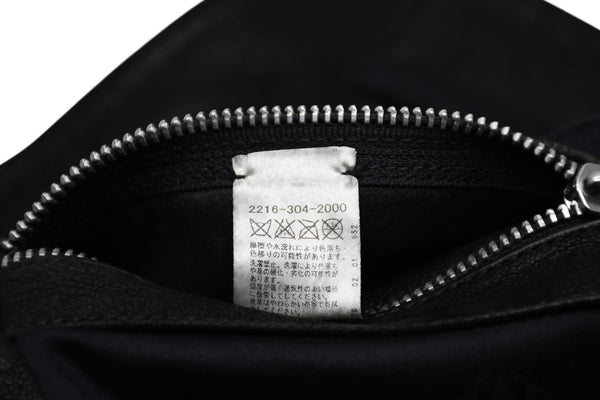 CHROME HEARTS クロムハーツ レザーベスト サイズM クロスボールボタン ブラック 美品 中古 4b012310